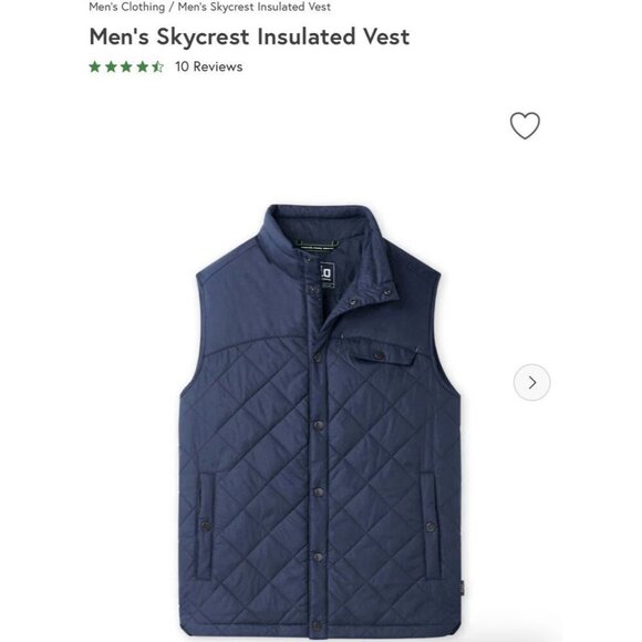 New Stio Skycrest Insulated Vest Size XXL Mountain Shadow MSRP $159 - Picture 1 of 8
